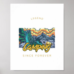 Poster Légende du camping depuis toujours