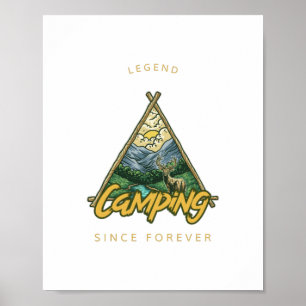 Poster Légende du camping depuis toujours
