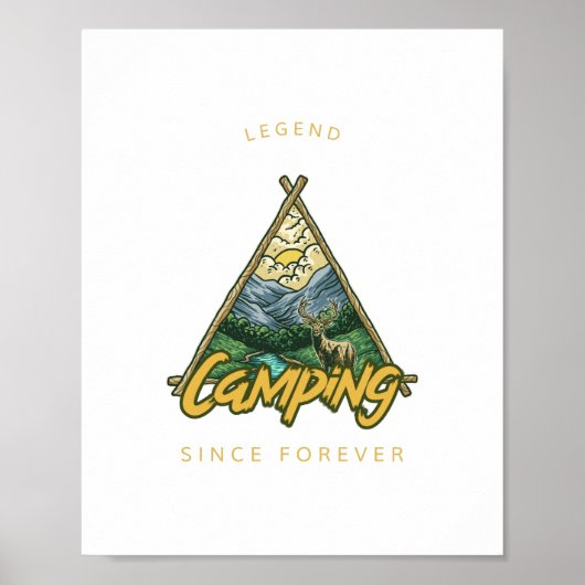 Poster Légende du camping depuis toujours (Devant)
