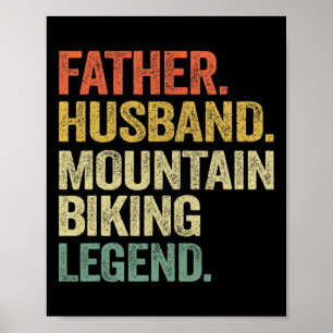 Poster Légende du VTT père homme Husnd Mountain Biking Mt