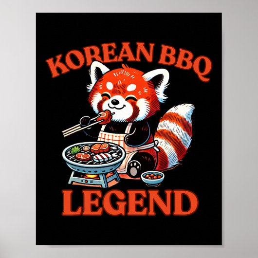 Poster Légende Red Panda Korean Bbq (Devant)