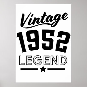 Poster Légende vintage de 1952