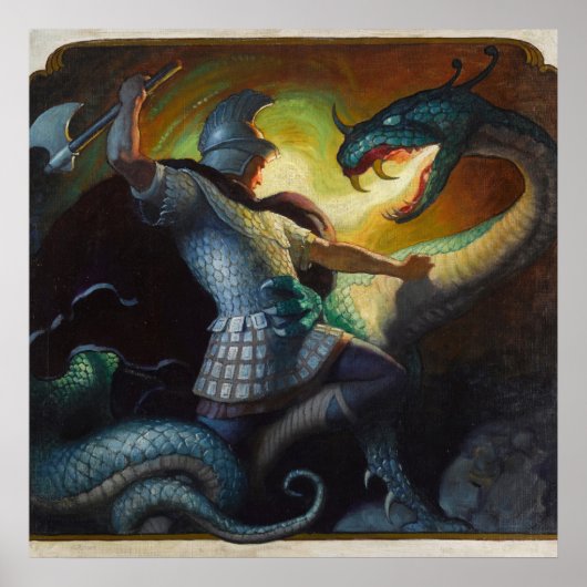 Poster Légendes de Charlemagne par Newell Convers Wyeth (Devant)