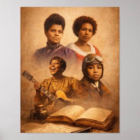 Poster Légendes de femmes noires (Devant)