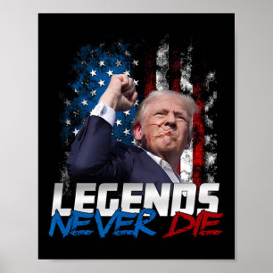 Poster Légendes jamais mortes - le président Donald J. Tr