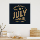 Poster Legends Are Born in July Original Quality (Cuisine)