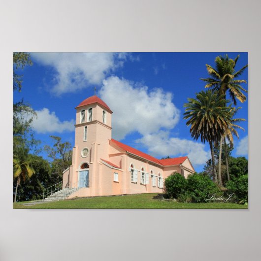 Poster L'église à Antigua Canvas Imprimer (Devant)