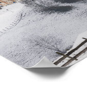 Poster L'église dans un paysage d'hiver alpin (Coin)