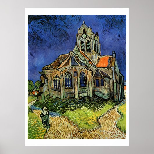 Poster L'église d'Auvers, (Devant)