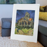 Poster L'église d'Auvers par Vincent van Gogh<br><div class="desc">L'église d'Auvers (1890) de Vincent van Gogh est un Post impressionnisme vintage de peinture religieuse architecturale. Une femme se promenant le long d'un chemin vers la chapelle du village avec de beaux vitraux. Une scène architecturale de la vie quotidienne. À propos de l'artiste : Vincent Willem van Gogh (1853-1890) était...</div>