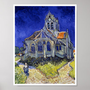 Poster L'église d'Auvers, Van Gogh