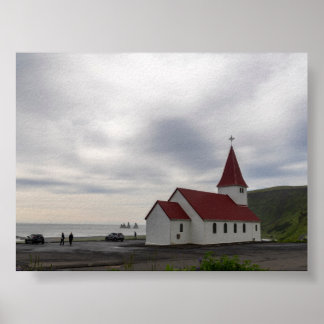 Poster L'église de Vik en Islande