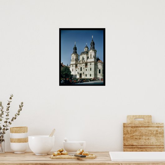 Poster L'église Saint-Nicolas, construite 1703-61 (Cuisine)