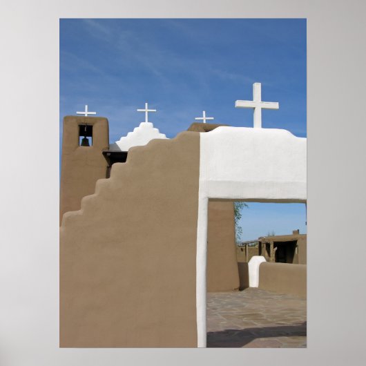 Poster L'église Taos Pueblo (Devant)