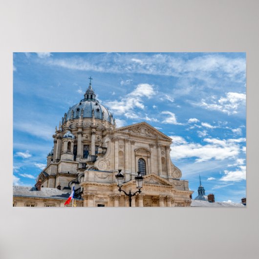 Poster L'église Val-de-Grace et l'hôpital militaire à Par (Devant)