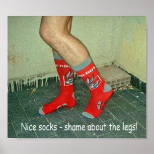 Poster Legs and Socks Humour