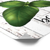 Poster Légumes et herbes Rustique Moderne Cuisine Mur Art (Coin)