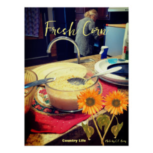 Poster Légumes frais du pays - Maïs