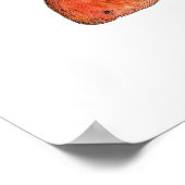 Poster Légumes racines Aquarelle Encre Cuisine Art (Coin)