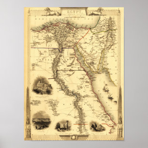 Poster L'Egypte et l'ArabiaPanoramic MapEgypt