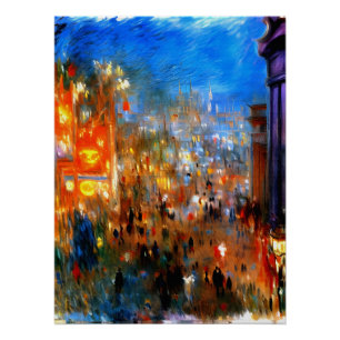 Poster Leicester Carré à Night, Londres