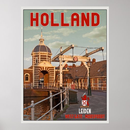 Poster Leiden - Morsoportbrug (Devant)