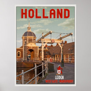 Poster Leiden - Morspoortbrug