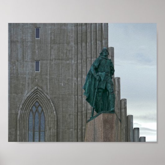 Poster Leif Erikson, Hallgrimskirkja, Reykjavik, Iceland (Devant)