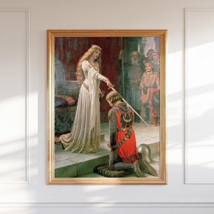 Poster Leighton Accolade Knighart Pré Raphaelite