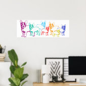 Poster Leinwand Bullywelpen (Bureau à domicile)