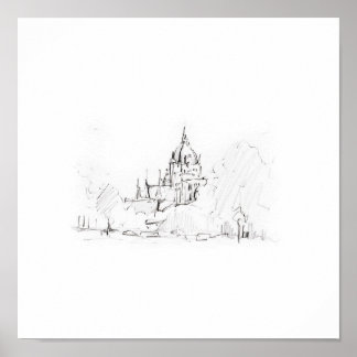 Poster Leinwanddruck Kunstdruck Hanovre Rathaus