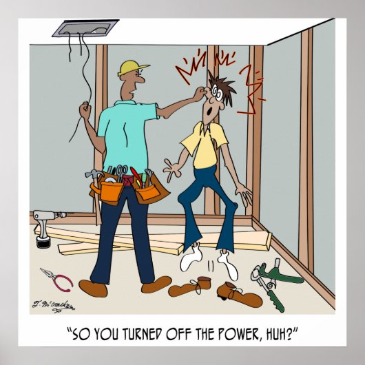 Poster L'électricien oublie d'éteindre l'alimentation (Devant)