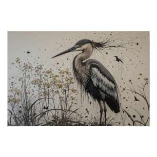 Poster L'élégance de Heron