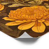 Poster L'Élégant faisan William Morris Inspiré (Coin)