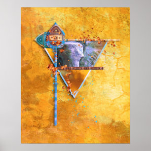 Poster L'éléphant africain "LA TRIBU PUISSANTE"