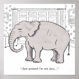 Poster L'éléphant dans la chambre