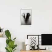 Poster L'éléphant dans l'Abstrait de la ist (Bureau à domicile)