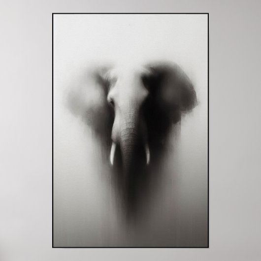 Poster L'éléphant dans l'Abstrait de la ist (Devant)