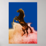 Poster L'élevage de chevaux Pop Art<br><div class="desc">Chevaux sauvages oeuvres d'art numériques,  peintures,  images et images</div>
