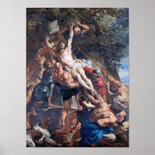 Poster L'élévation de la croix, Rubens (Devant)