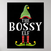 Poster L'Elfe Bossy Drôle Correspondant Pajama Xmas (Devant)