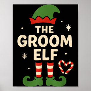 Poster L'elfe du marié Noël Xmas drôle mariage