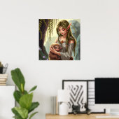Poster L'elfe et le bébé (Bureau à domicile)