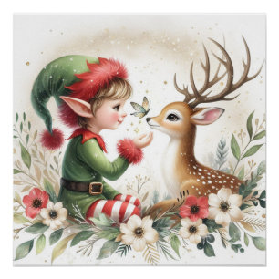 Poster L'Elfe Et Le Renne