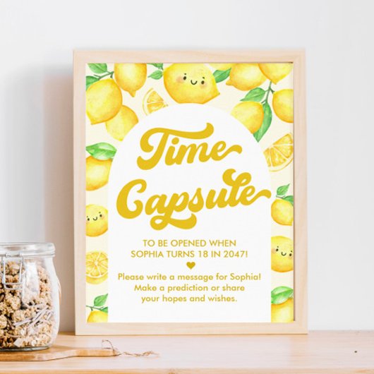 Poster Lemon Anniversaire Temps Capsule Jeu