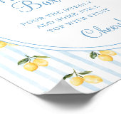 Poster Lemon Blue Bow Italian Mimosa Bar (Coin)