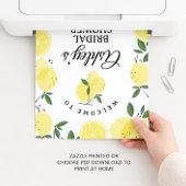 Poster Lemon Bridal Shower Welcome Sign