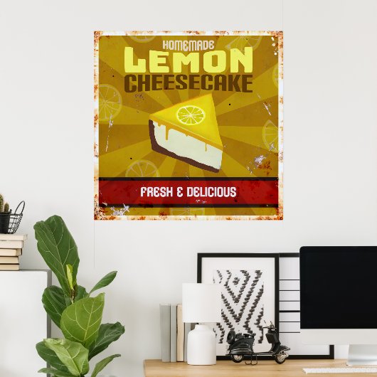 Poster Lemon Cheesecake (Bureau à domicile)
