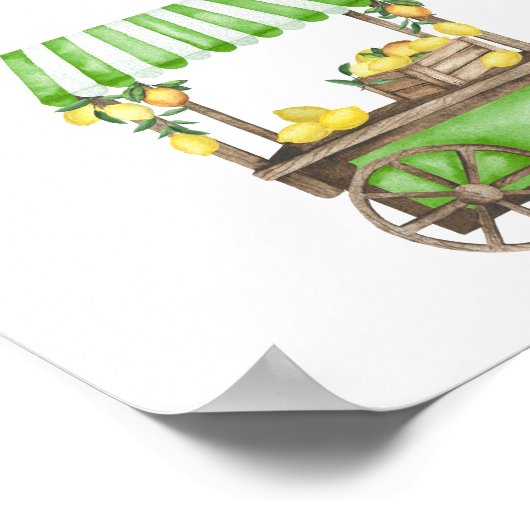 Poster Lemon Citrus bridal shower  - help the busy bride (Coin)