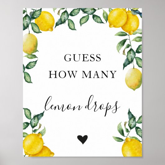 Poster Lemon Devinez combien de Jeu signe (Devant)